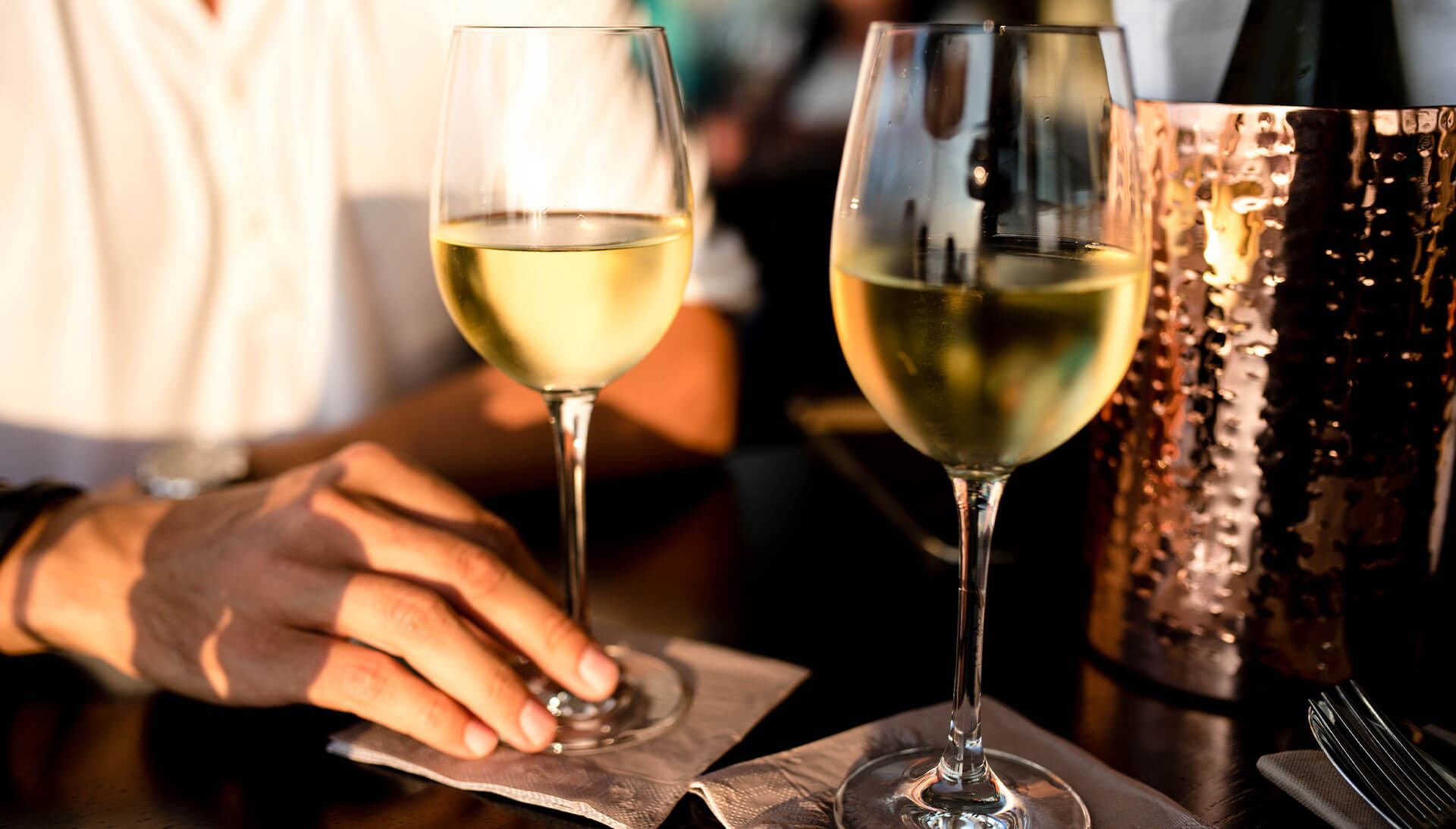 Wein trinken in der Marienhöhe auf Norderney.