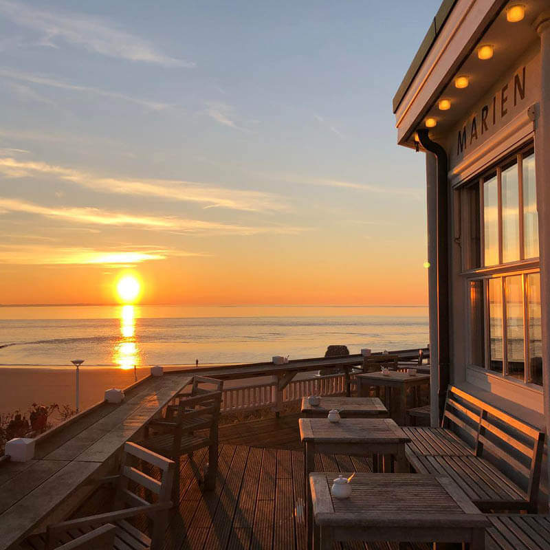 Sonnenuntergang an der Marienhöhe Norderney.